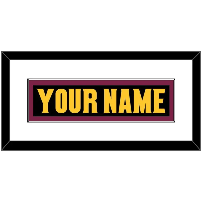 Arizona State Hockey Nameplate - Alternate Black (2018-2024) - Single Mat 1