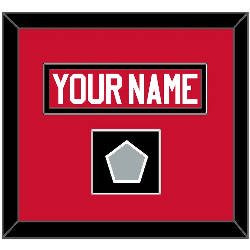 Chicago Nameplate & Stanley Cup Champions Patch - Home Red (2007-2017) - Single Mat 2