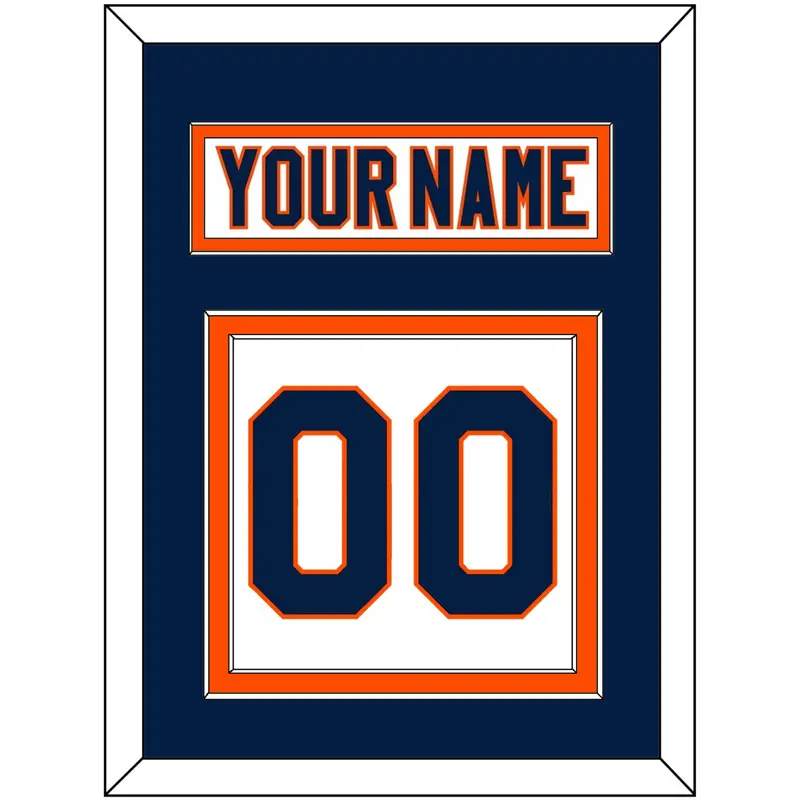 New York Nameplate & Number (Back) - Road White (2007-2010) - Double Mat 3