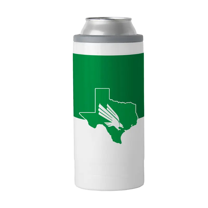 North Texas 12oz Colorblock Slim Can Coolie