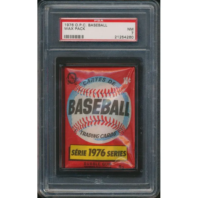 1976 OPC O-Pee-Chee Baseball Unopened Wax Pack PSA 7