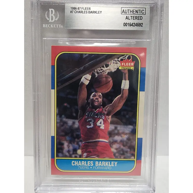 Charles Barkley 1986 Fleer #8 BGS Authentic Altered