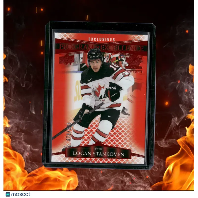 2022-23 Upper Deck Team Canada Juniors Logan Stankoven Program of Excellence