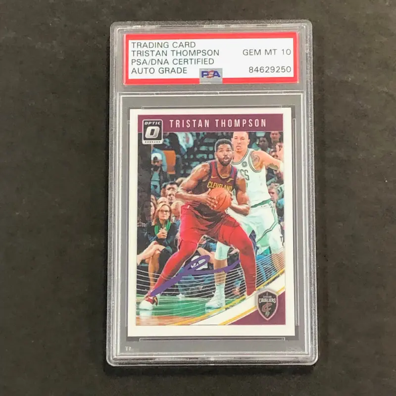2018-19 Donruss Optic #148 TRISTAN THOMPSON Signed Card AUTO 10 PSA Slabbed Cavaliers