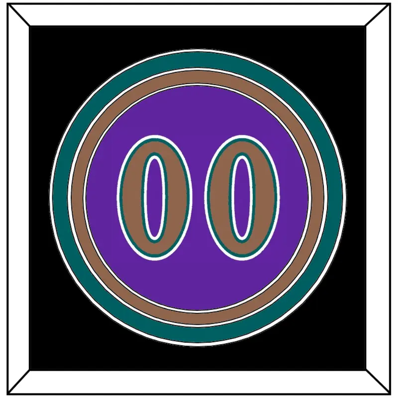 Arizona Number - Alternate Purple (1998-2006) - Triple Mat 3