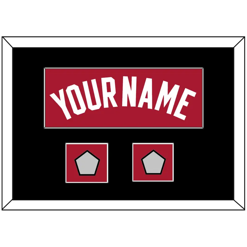 Miami Name & 2 Finals Patches - Alternate Red (2001-2008) - Single Mat 3