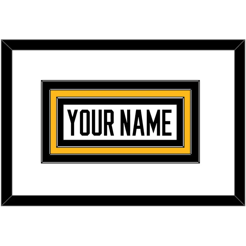 Pittsburgh Nameplate - Road White - Triple Mat 2