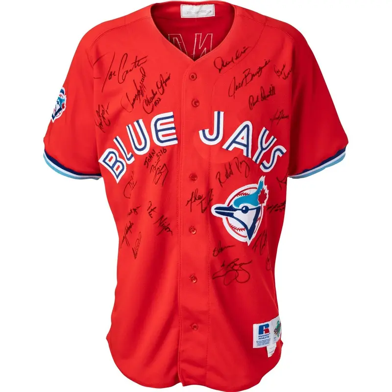 1996 Toronto Blue Jays Team Signed Limited Edition Game Issued Jersey Beckett