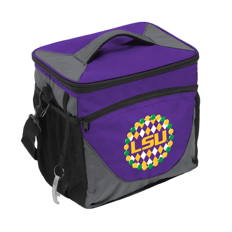 LSU Mardi Gras 24 Can Cooler