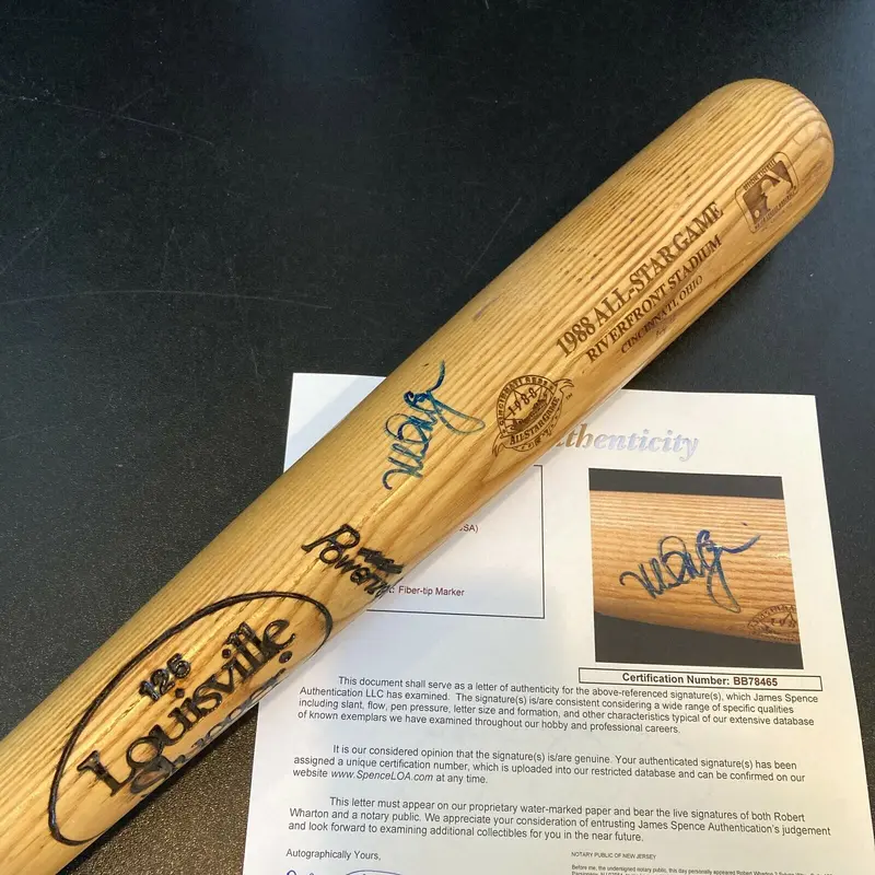 Mark Mcgwire Rookie Signed 1988 All Star Game Baseball Bat With JSA COA