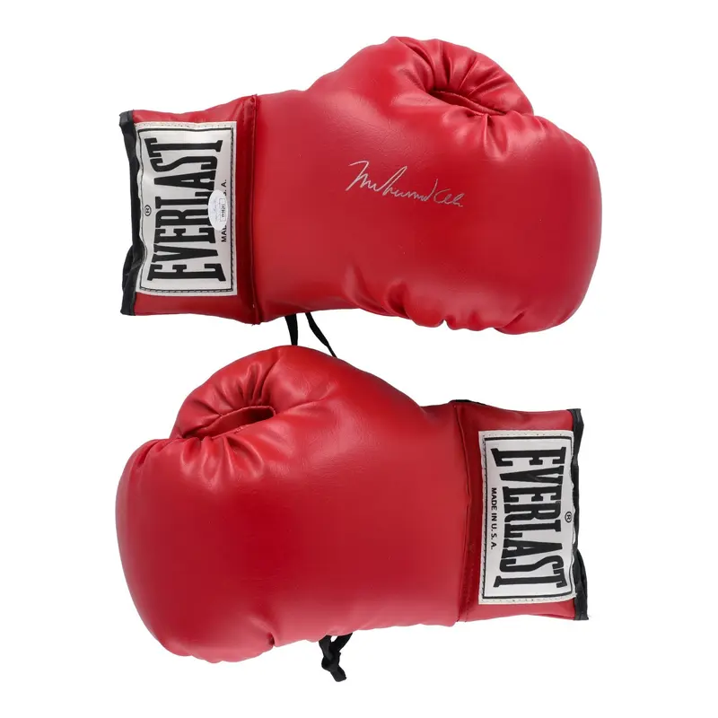 Mint Muhammad Ali Signed Everlast Boxing Gloves JSA COA