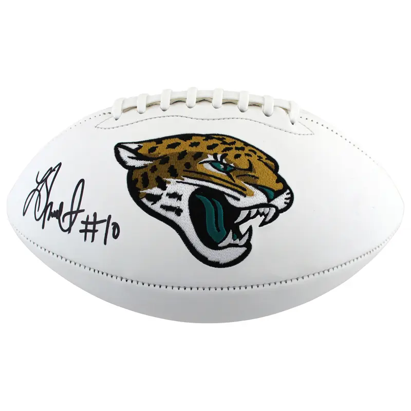 Jaguars Laviska Shenault Jr. Authentic Signed White Panel Logo Football BAS Wit