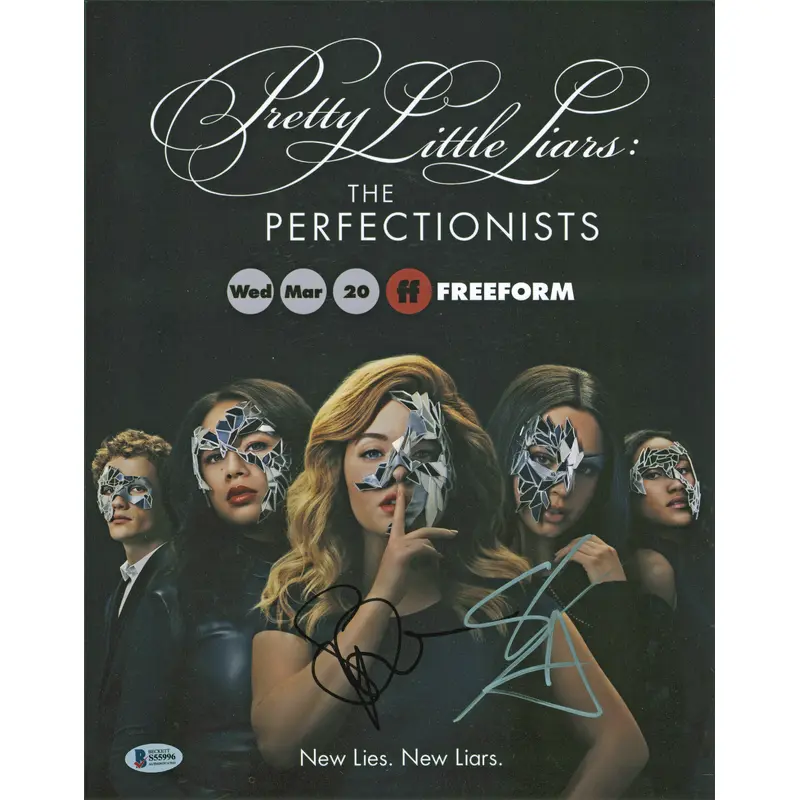 Sofia Carson & Sasha Pieterse Pretty Little Liars Signed 11x14 Photo BAS #S55996