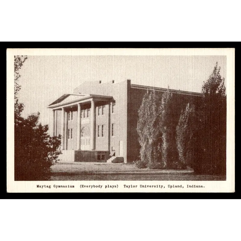 Vintage Taylor University Gymnasium Postcard