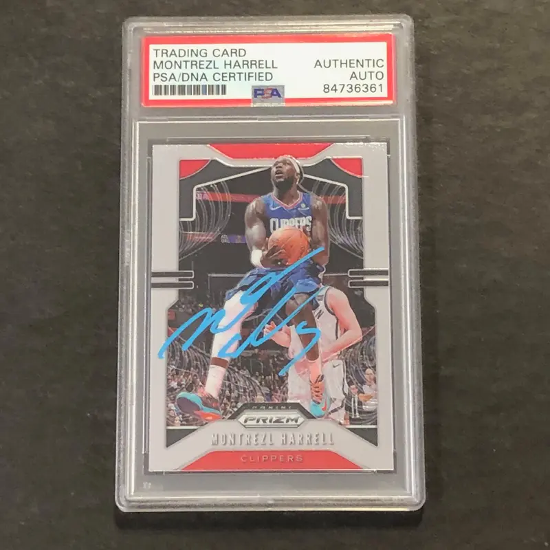 2019-20 Panini Prizm #124 Montrezl Harrell Signed Card PSA Slabbed Clippers