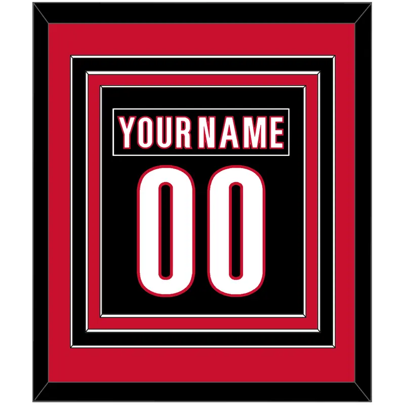 Carolina Nameplate & Number (Back) Combined - Alternate Black (2018-2022) - Triple Mat 3