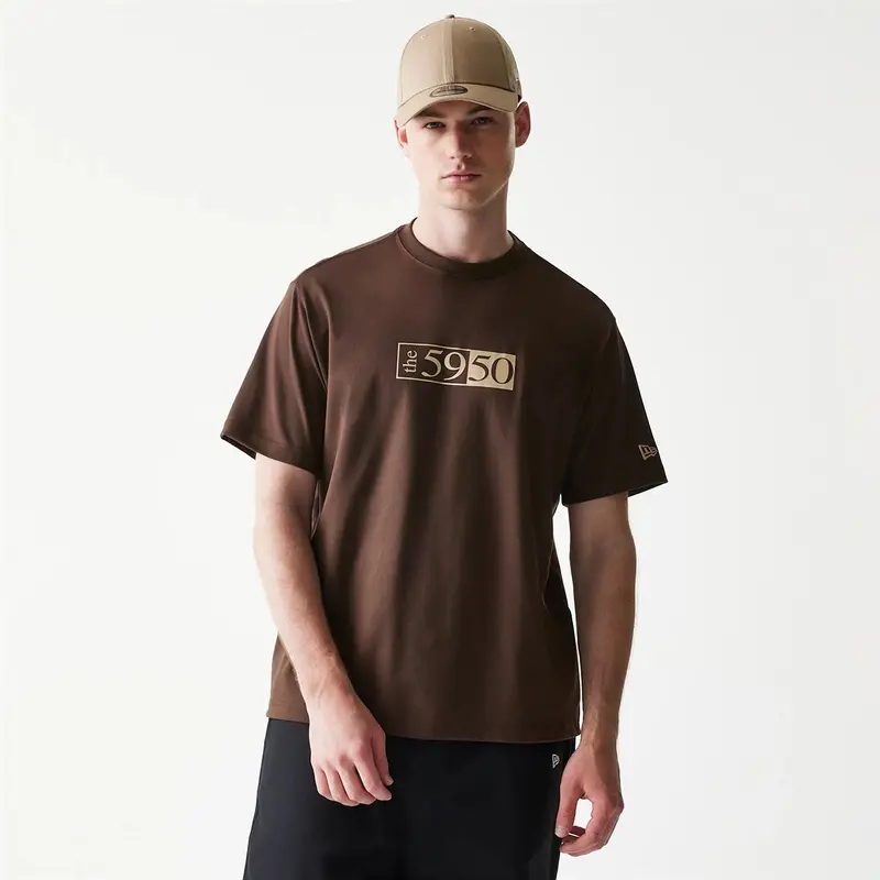 Low Profile 59FIFTY Fitted Cap Description Graphic Brown T-Shirt