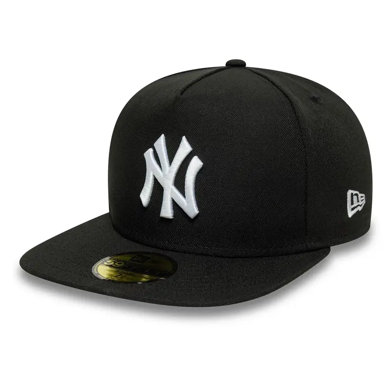 New York Yankees MLB Flat Black 59FIFTY A-Frame Fitted Cap