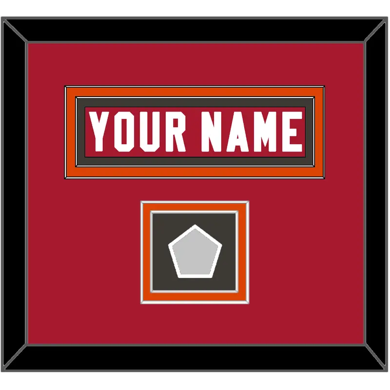 Tampa Bay Nameplate & Super Bowl LV Jersey Patch - Home Red - Double Mat 2