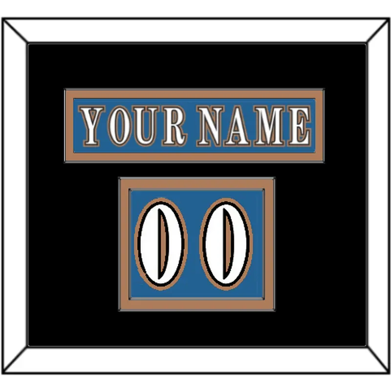Washington Nameplate & Number (Shoulder) - Road Blue (1995-2000) - Double Mat 3