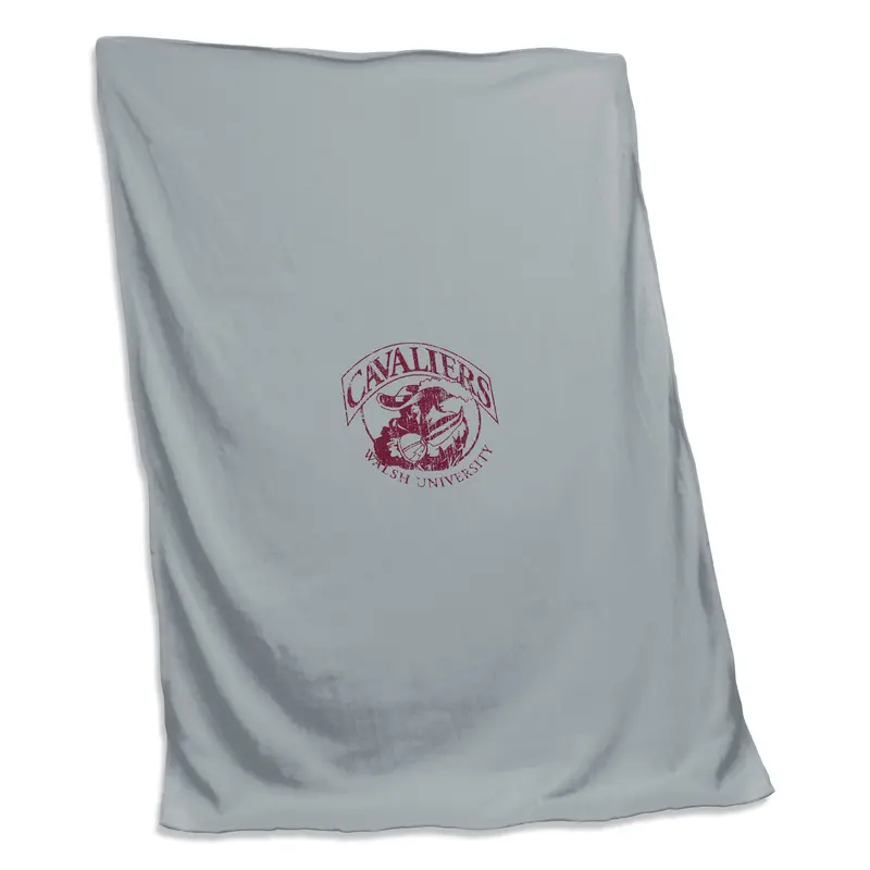 Walsh University Gray Sweatshirt Blanket (Screened)