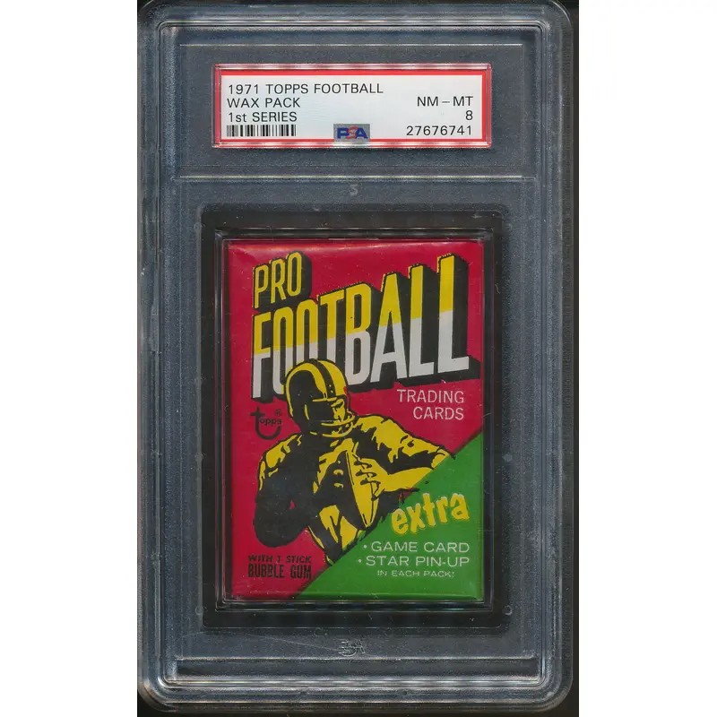1971 Topps Football Unopened Series 2 Wax Pack PSA 8