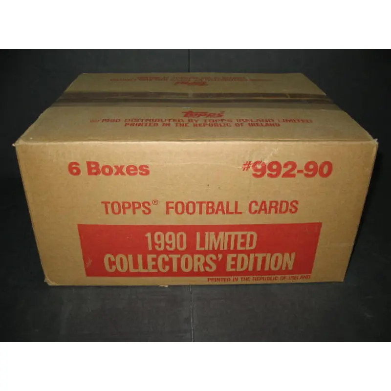 1990 Topps Football Tiffany Factory Set Case (6 Sets) (Sealed)