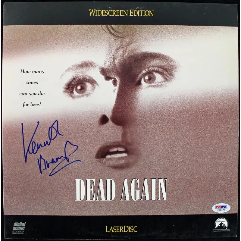 Kenneth Branagh Dead Again Authentic Signed Laserdisc Cover PSA/DNA #J00670