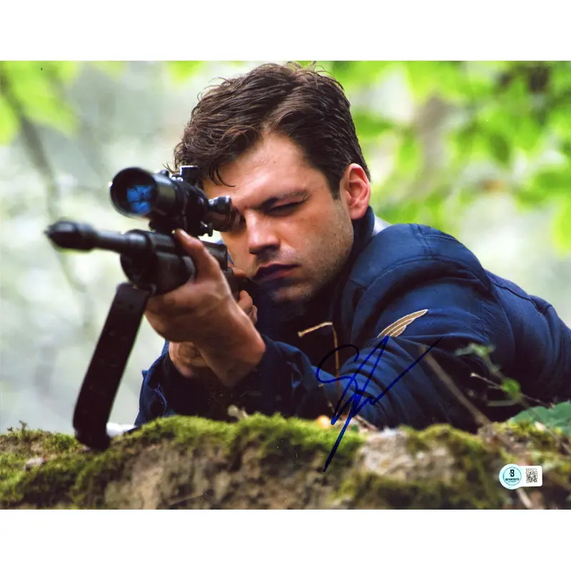 Sebastian Stan Captain America Signed 11x14 Horizontal Photo BAS #BS05219