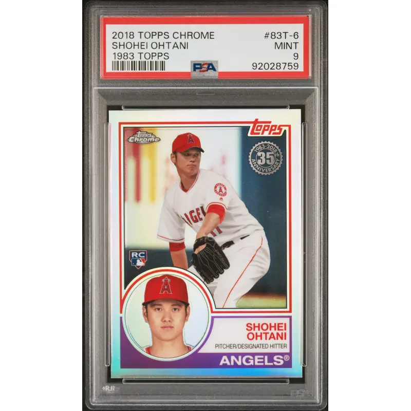 Shohei Ohtani 2018 Topps Chrome 1983 Topps #83T-6 PSA 9 Mint 8759