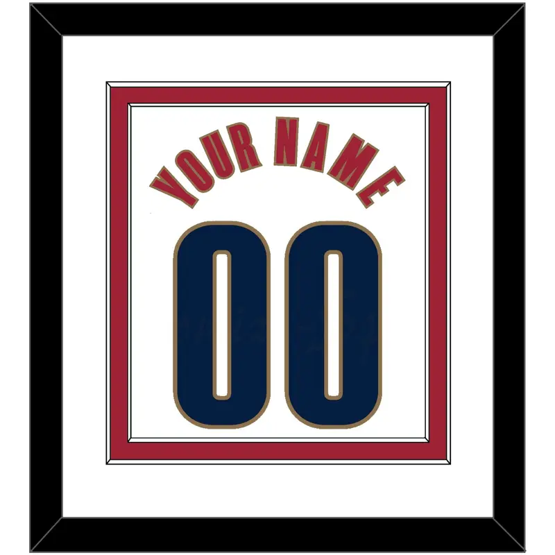 Cleveland Name & Number - Home White (2003-2010) - Double Mat 1