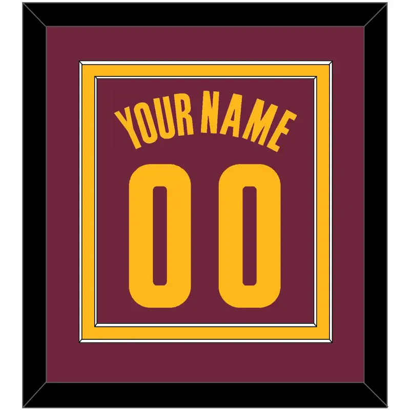 Cleveland Name & Number - Road Red (2010-2017) - Double Mat 2