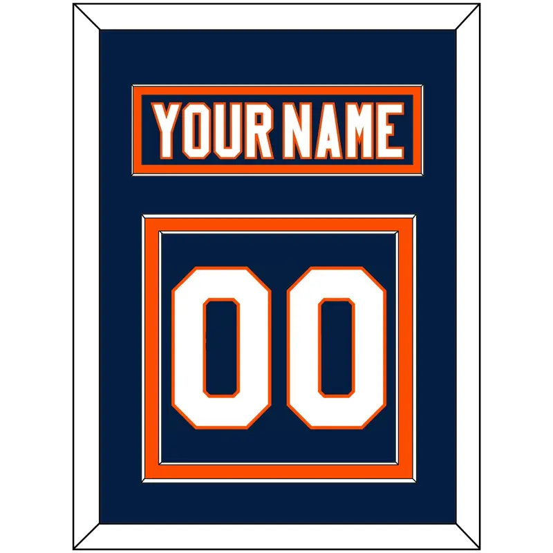 New York Nameplate & Number (Back) - Home Blue (2007-2010) - Double Mat 2