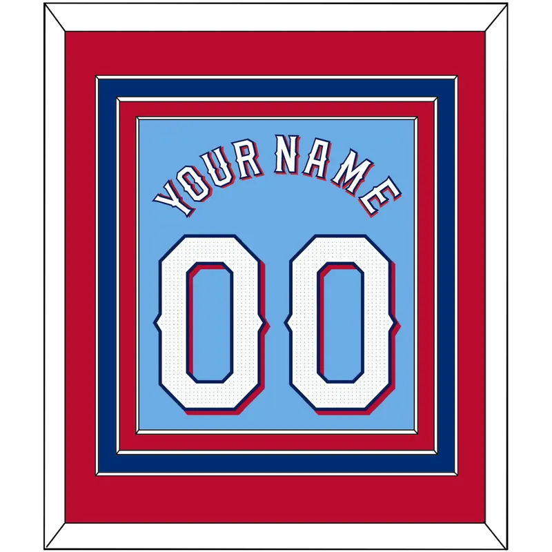Texas Name & Number - Alternate Powder Blue - Triple Mat 4