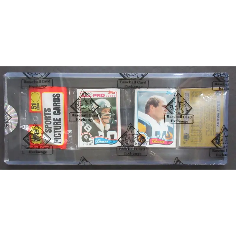 1982 Topps Football Unopened Rack Pack (Taylor RC Back #1) (BBCE)