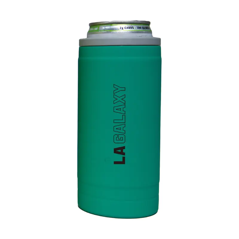 LA Galaxy 12oz Optic Stacked Soft Touch Slim Coolie