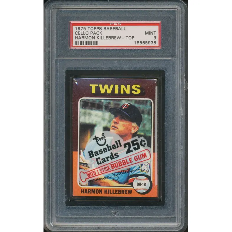 1975 Topps Baseball Unopened Cello Pack PSA 9