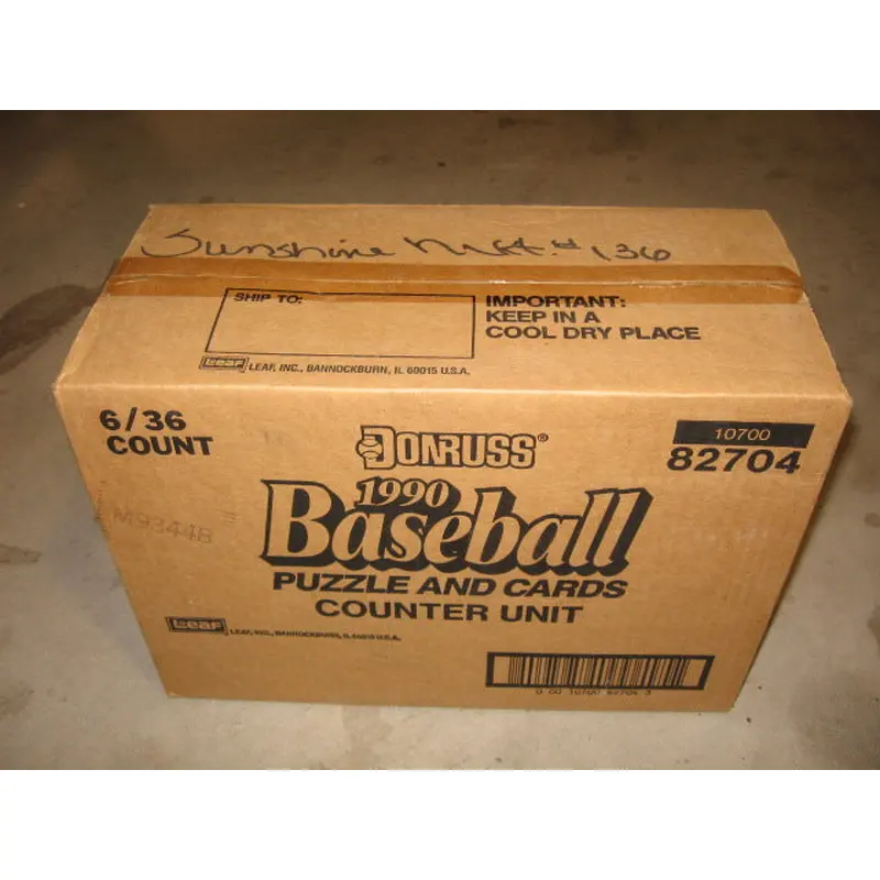 1990 Donruss Baseball Display Case (6 Box) (82704)