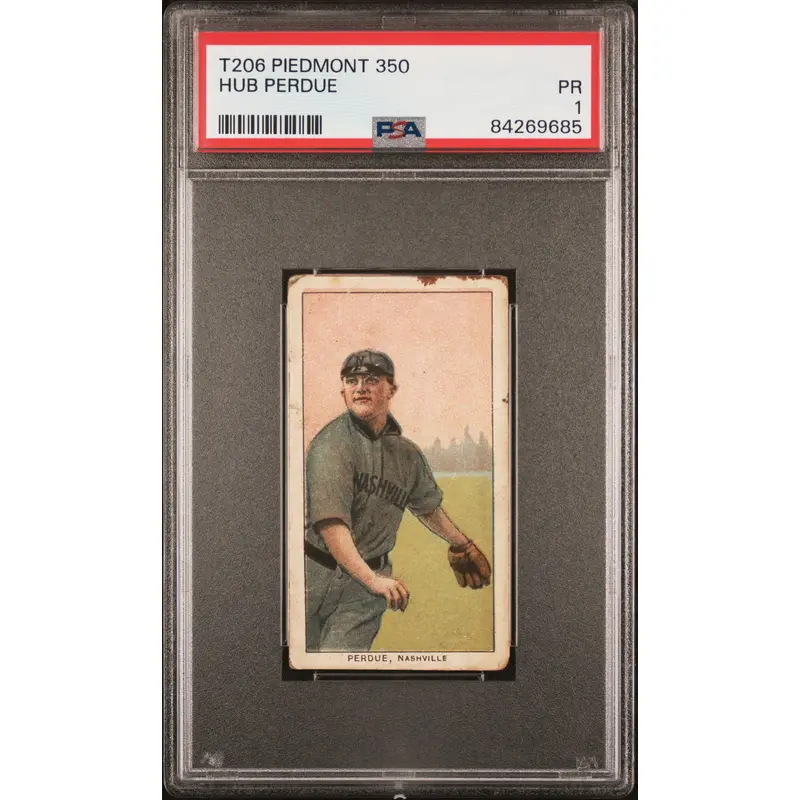 Hub Perdue 1909-11 T206 Piedmont 350 PSA 1 Poor