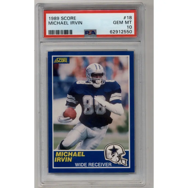Michael Irvin 1989 Score #18 PSA 10 Gem Mint 2550