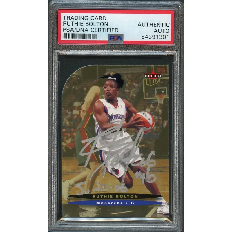 2003 Fleer Ultra WNBA #70 Ruthie Bolton Signed Card AUTO PSA/DNA Slabbed