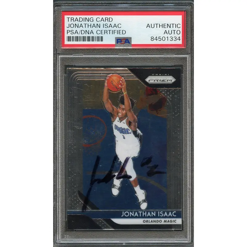 2018-19 Panini Prizm #179 JONATHAN ISAAC Signed Card AUTO PSA Slabbed Magic