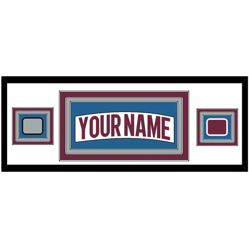 Colorado Nameplate & 2022 Stanley Cup Champions & Logo Patches - Road White - Triple Mat 2
