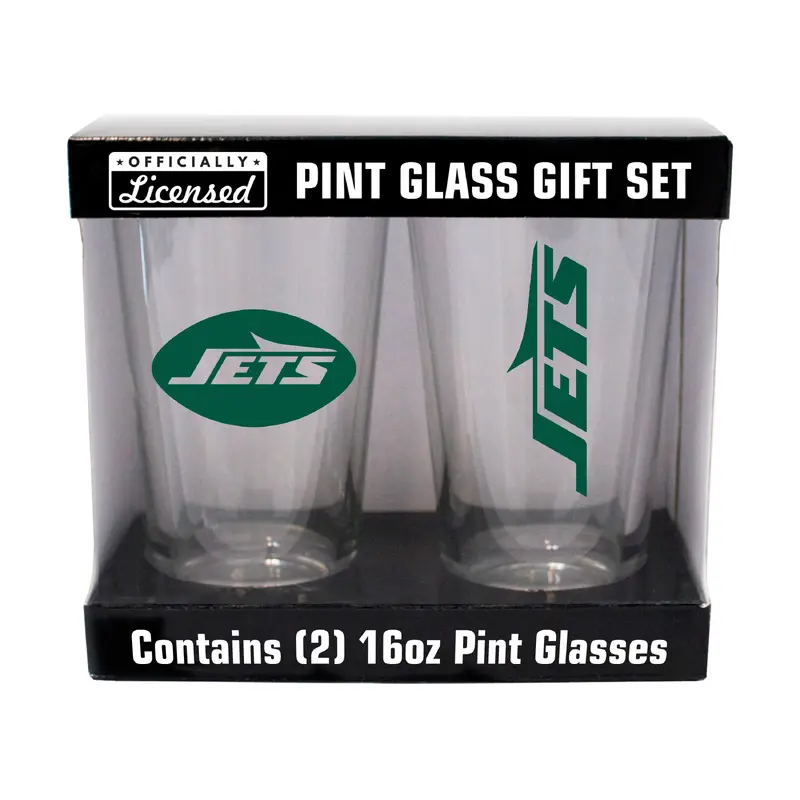 New York Jets 16oz Gameday Pint Glass 2 Pack