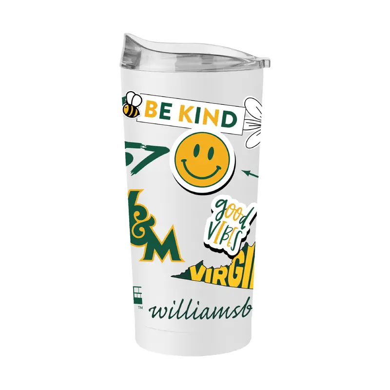 Willam and Mary 20oz Native Powder Coat Tumbler