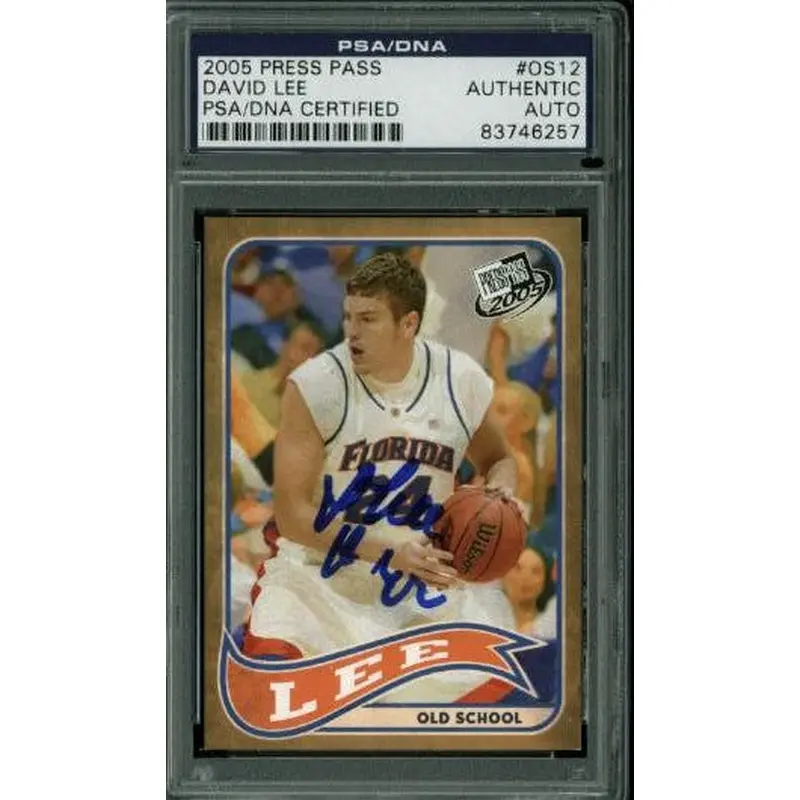 Florida David Lee Authentic Signed Card 2005 Press Pass #Os12 PSA/DNA Slabbed