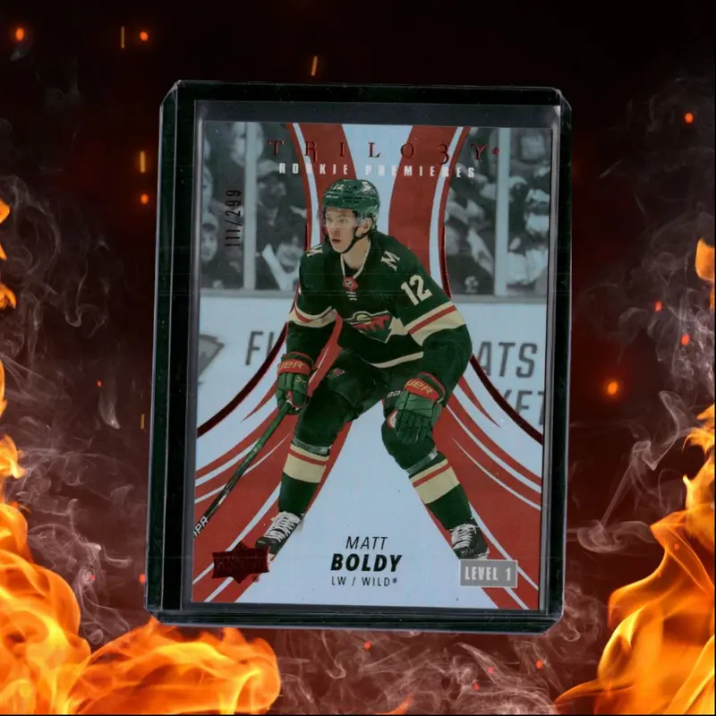 2022-23 Upper Deck Trilogy Matt Boldy Level 1 Premieres Red Rookie 111/299 #148