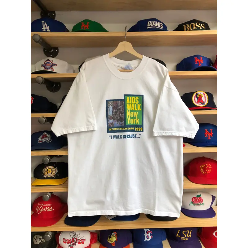 Vintage 1999 New York AIDS Walk Tee Size XL