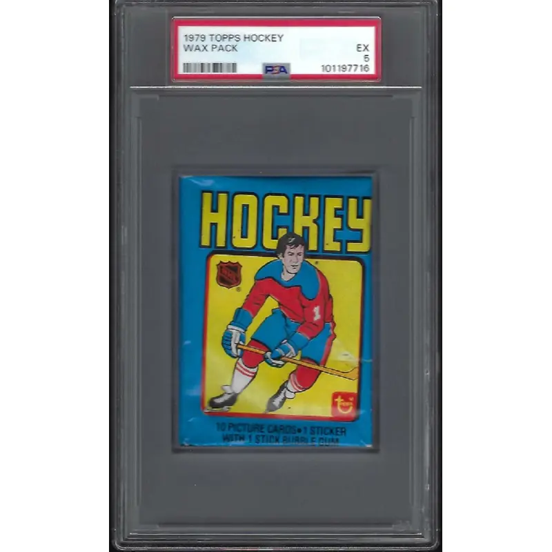 1979 1979/80 Topps Hockey Unopened Wax Pack PSA 5