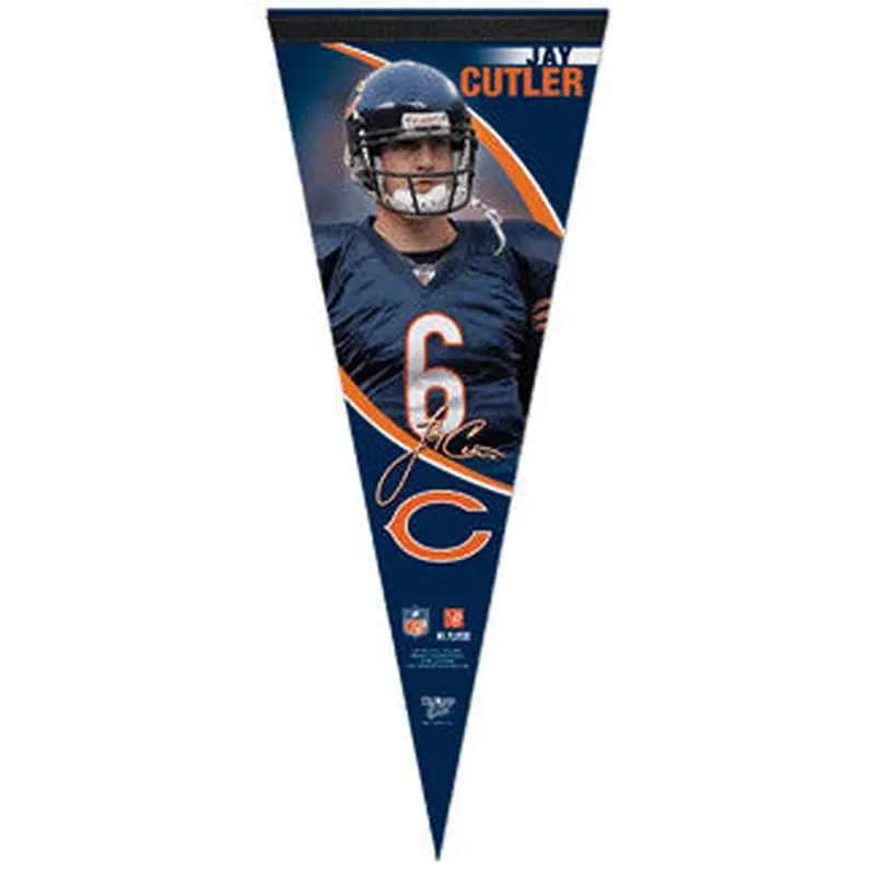 Jay Cutler Chicago Bears Premium Felt Pennant L.E. /2,009